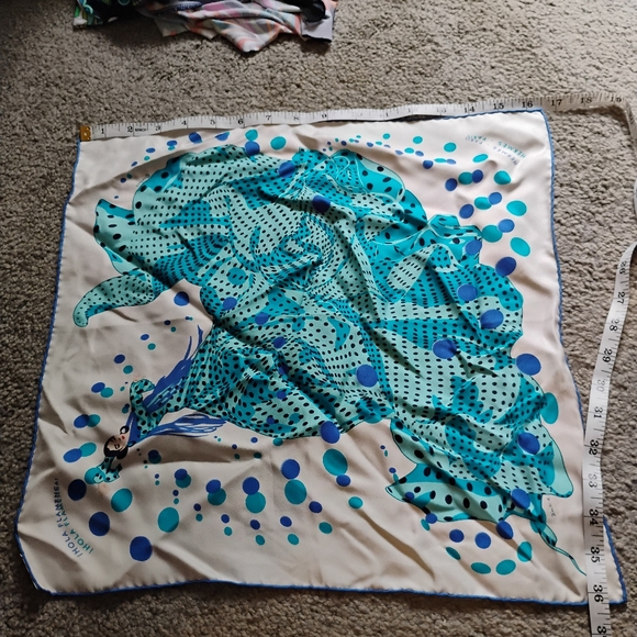 Hermes Flamenco Print Handkerchief Silk Scarf 16.5" X 16.5" - Picture 6 of 6